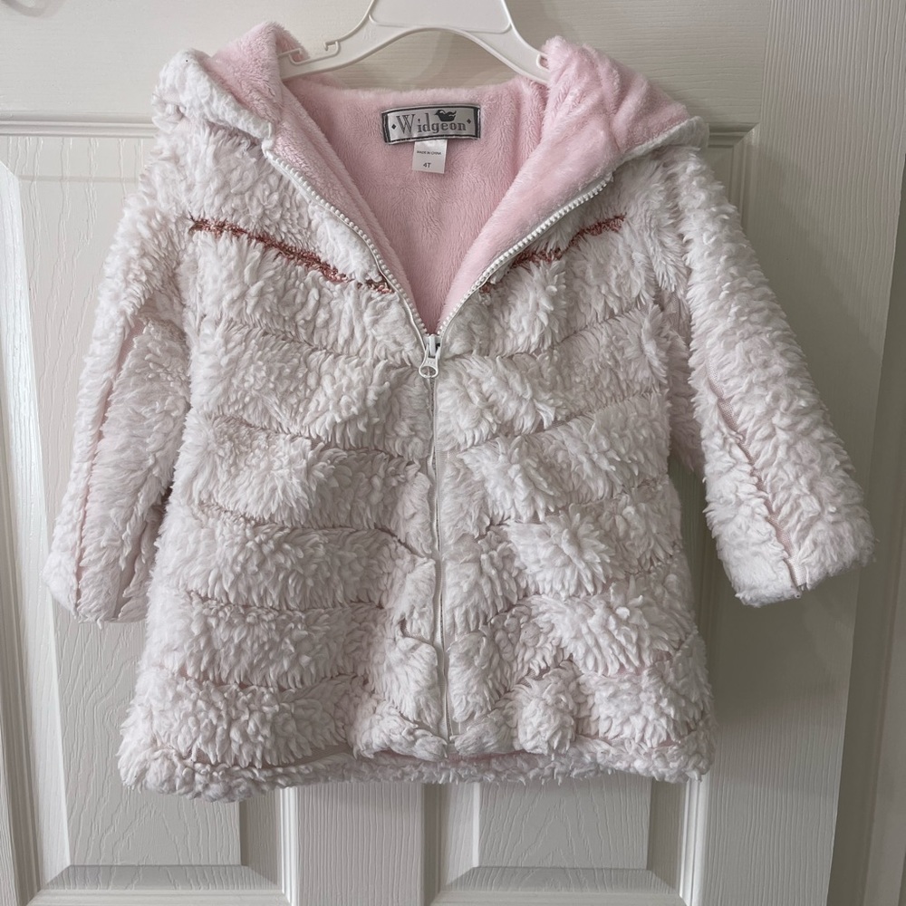 4T white snow coat